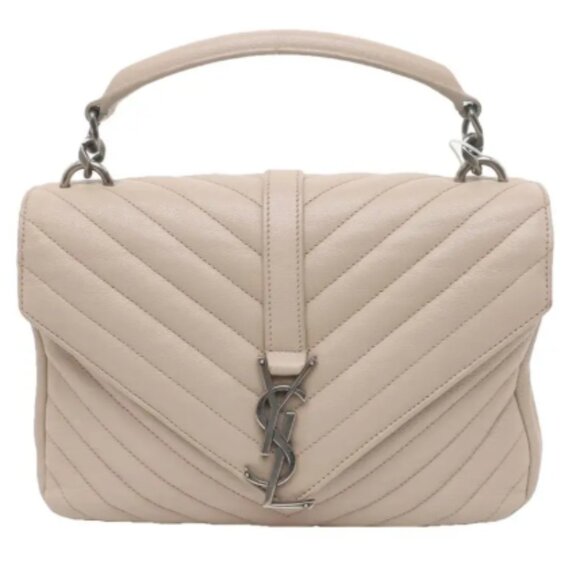 SAINT LAURENT  Collége monogramme leather handbag - Picture 1 of 15